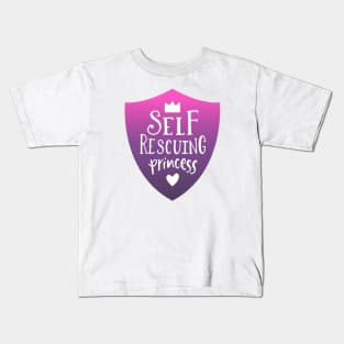 Self Rescuing Princess Purple Kids T-Shirt